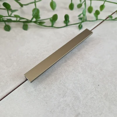 A image of the genesis esa.85 metal tile trim in a pewter finish. Pewter tile trim available in 10mm, 12mm and 15mm.