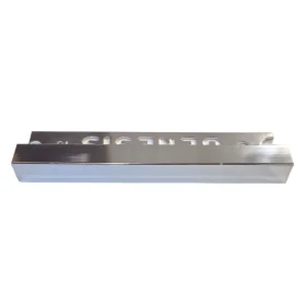 genesis square metal tile trim in bright silver .91 finish.