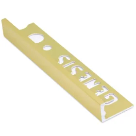 Genesis ESA.86 metal tile trim straight edge bright brass