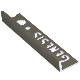 Genesis ESA.89 straight edge metal tile trim in the bronze finish, available in two depths 10mm & 12mm. Length of the trim is 2.5m